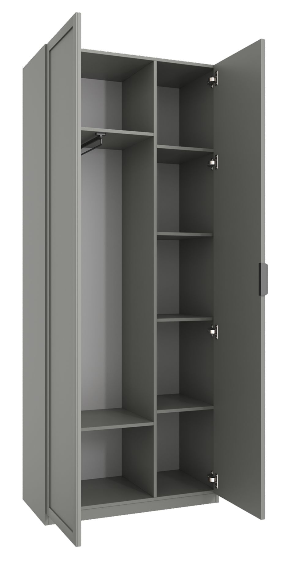 Шкафы распашные двухдверные с полками